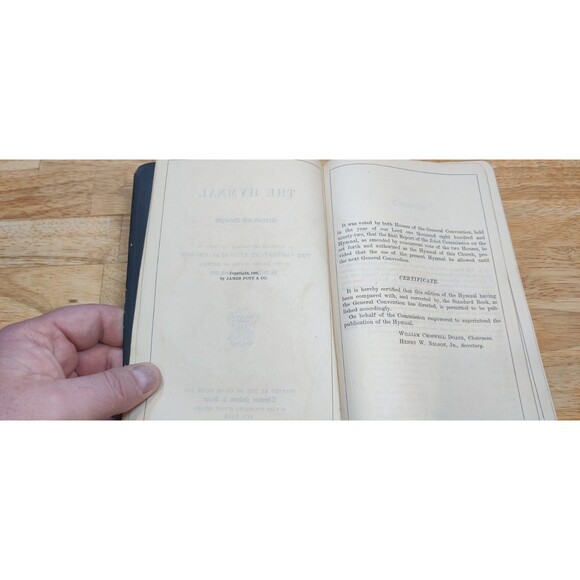 Antique Pocket Sized Hymnal Nelson Episcopal Bible 1882 By James Pott & Co RARE - Picture 14 of 16